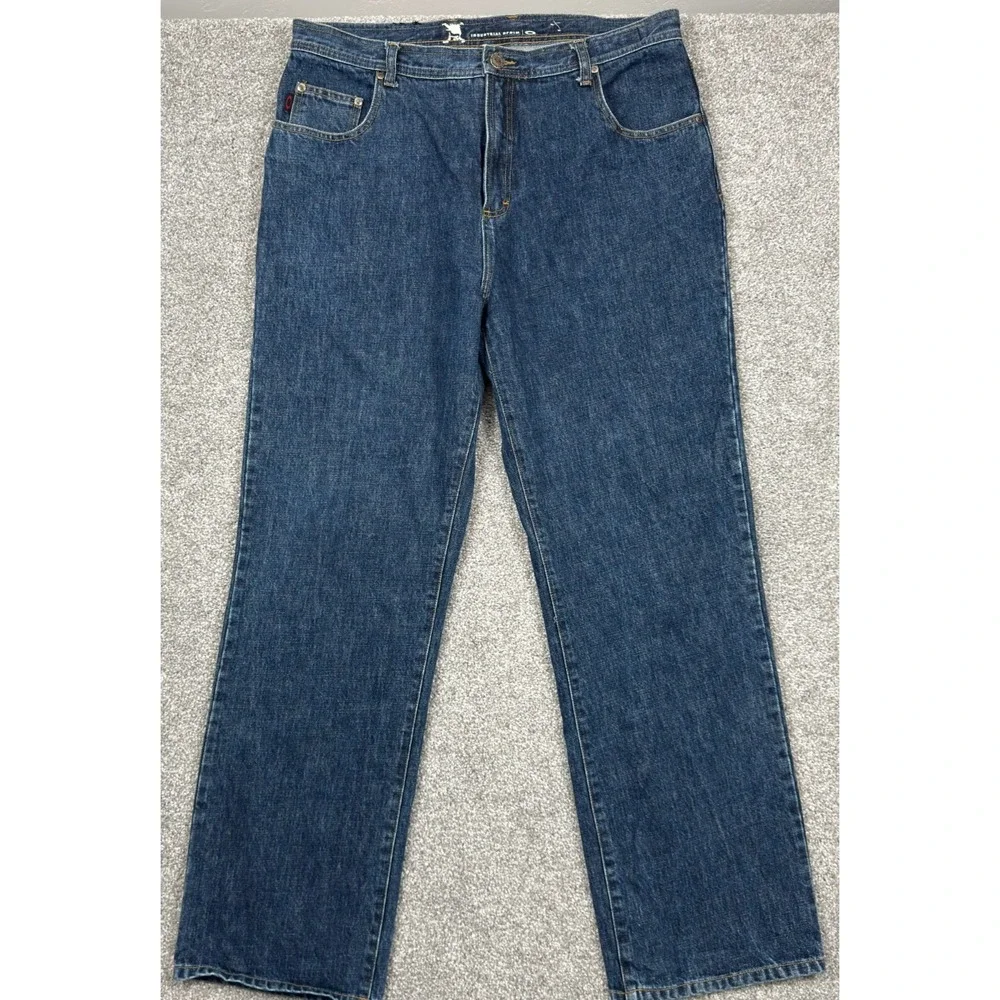 Vintage Oakley Industrial Denim Jeans Men's 38 Blue Loose Fit Y2K 100% Cotton